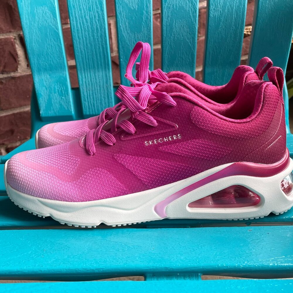 Skechers Size 7, Air Element, Pink Ombre, Air-Cooled Memory Foam Sneakers